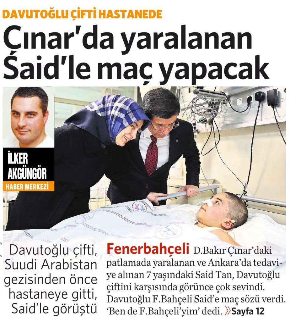 30 Ocak 2016 Vatan Gazetesi 1. sayfa