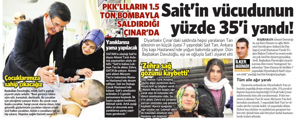 30 Ocak 2016 Vatan Gazetesi 12. sayfa