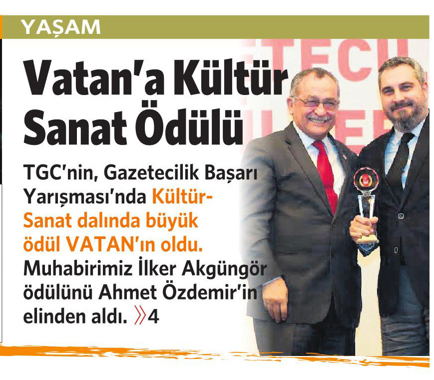 12 Nisan 2016 Vatan Gazetesi 1. sayfa 