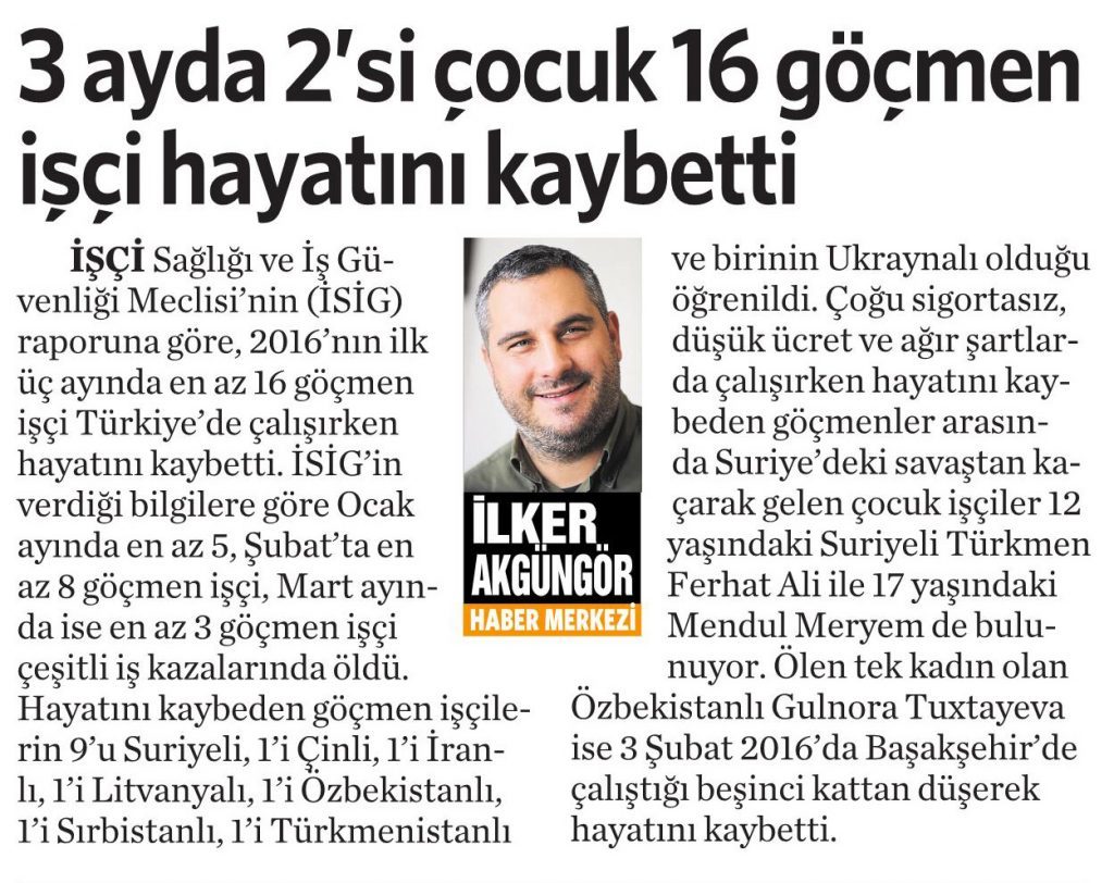 20 Nisan 2016 Vatan Gazetesi 6. sayfa 