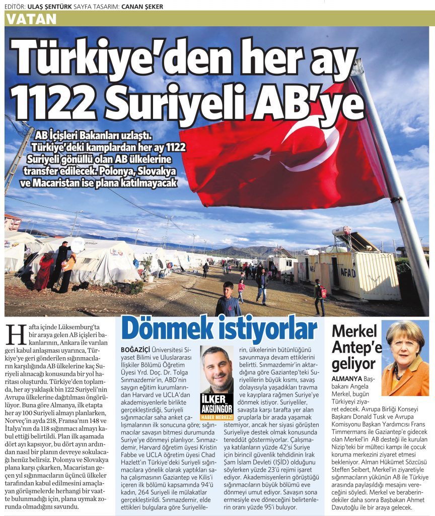 24 Nisan 2016 Vatan Gazetesi 17. sayfa 