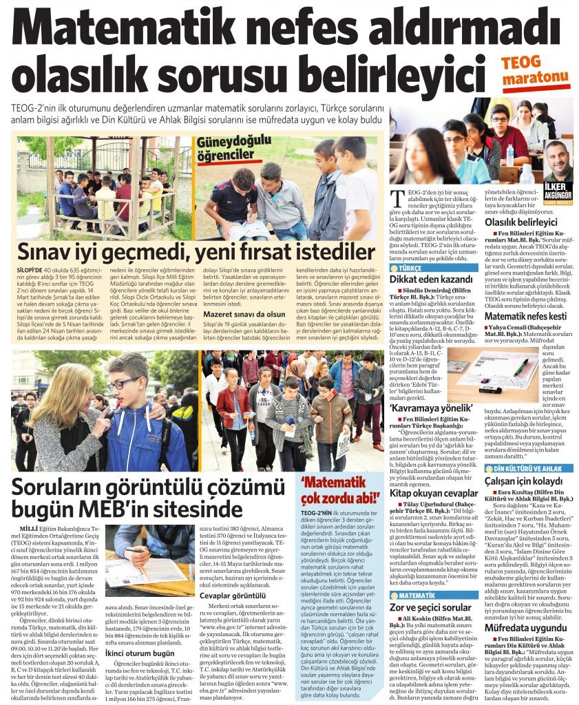 28 Nisan 2016 Vatan Gazetesi 4. sayfa 