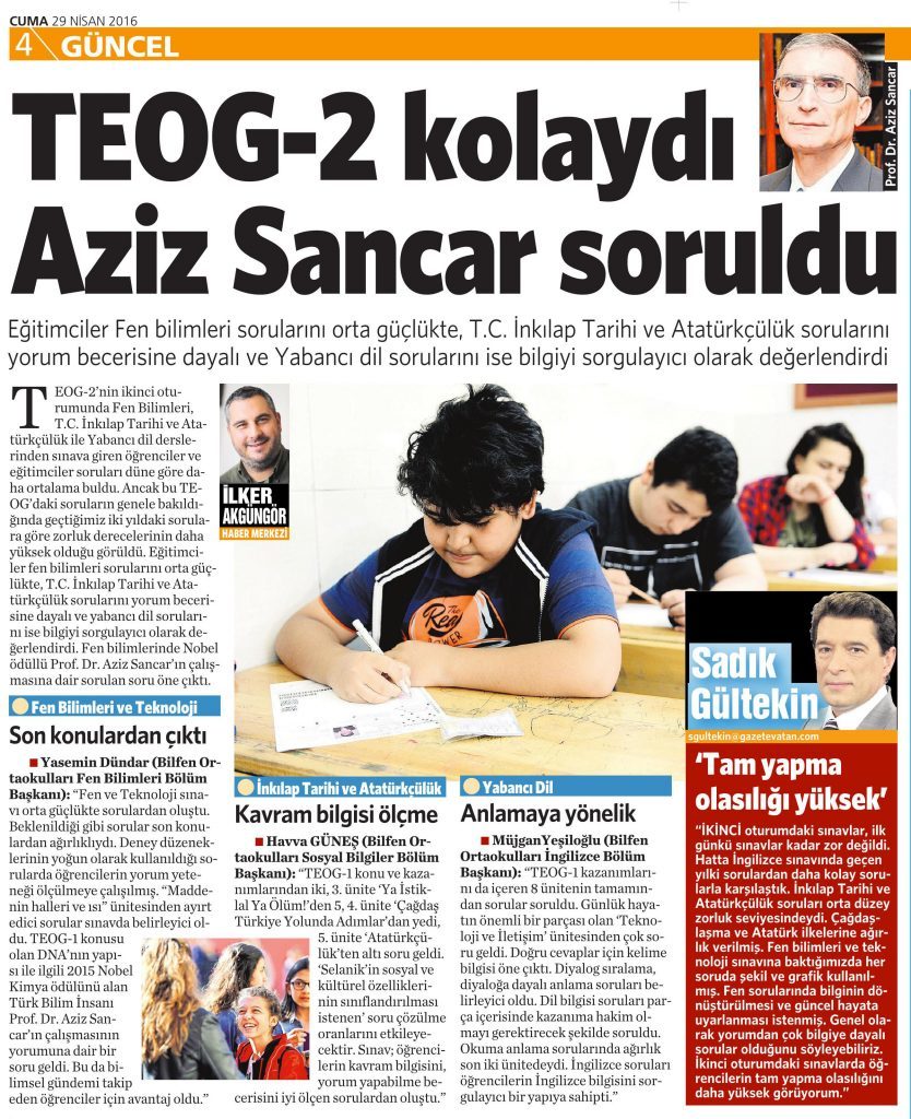 29 Nisan 2016 Vatan Gazetesi 4. sayfa 