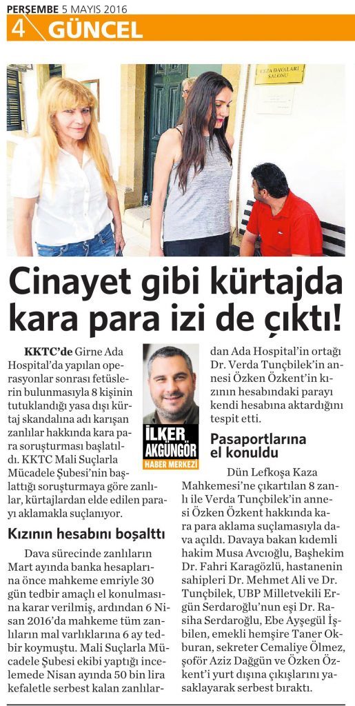 5 Mayıs 2016 Vatan Gazetesi 4. sayfa