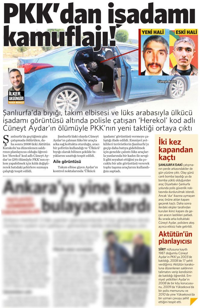 11 Mayıs 2016 Vatan Gazetesi 15. sayfa