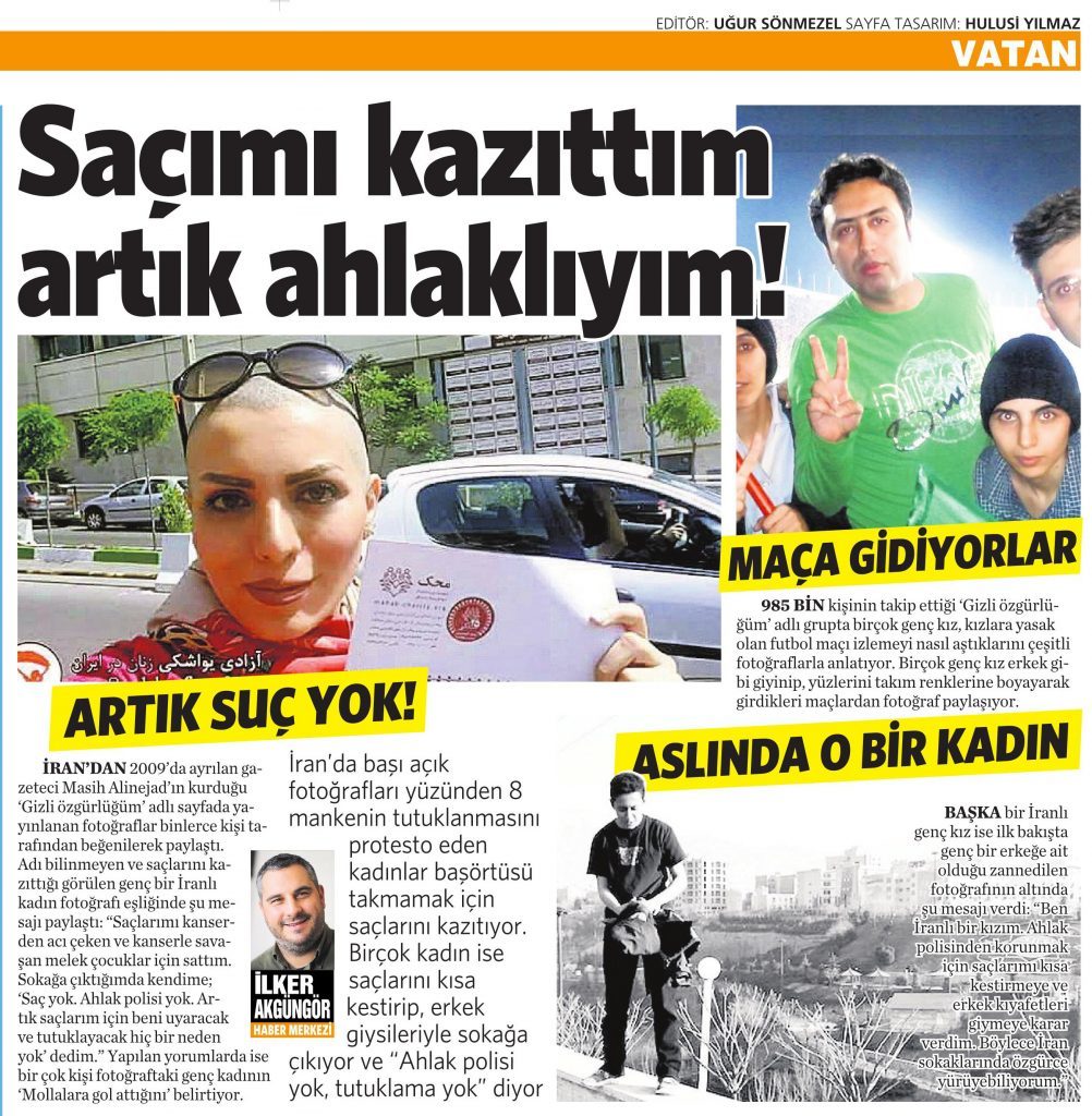 19 Mayıs 2016 Vatan Gazetesi 6. sayfa