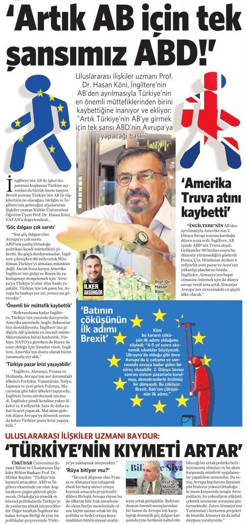 25 Haziran 2016 Vatan Gazetesi 14. sayfa