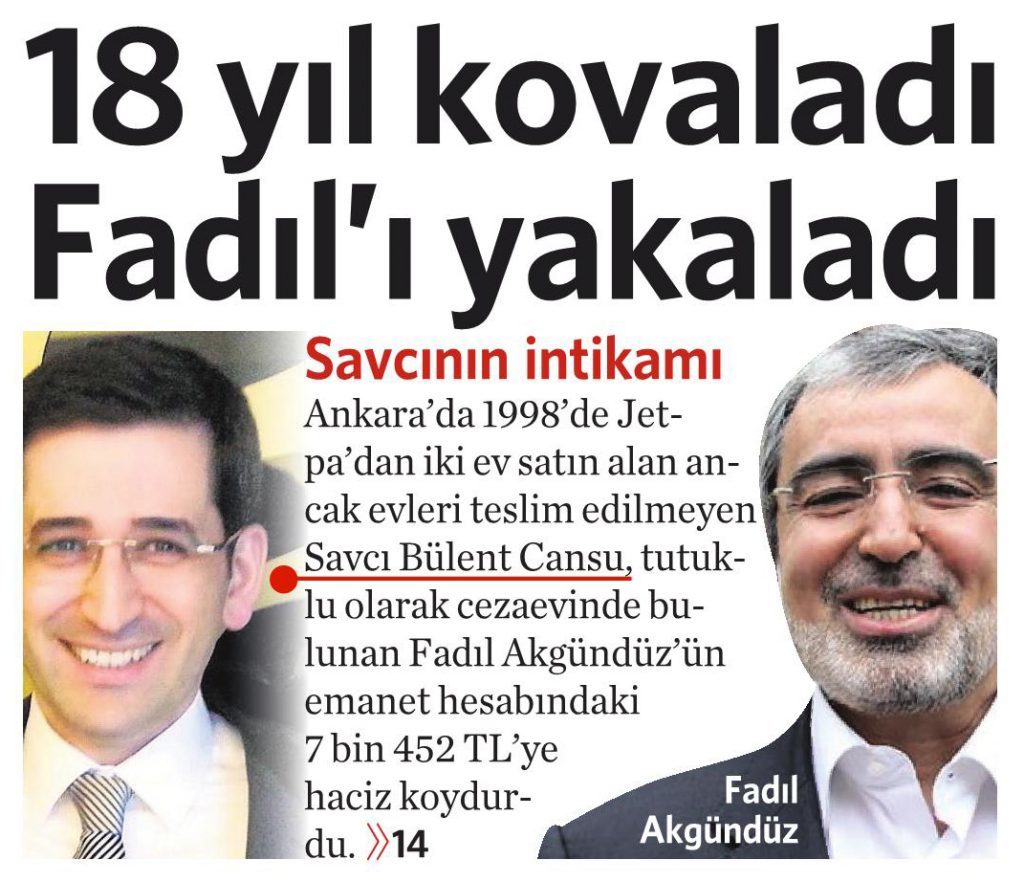 14 Temmuz 2016 Vatan Gazetesi 1. sayfa