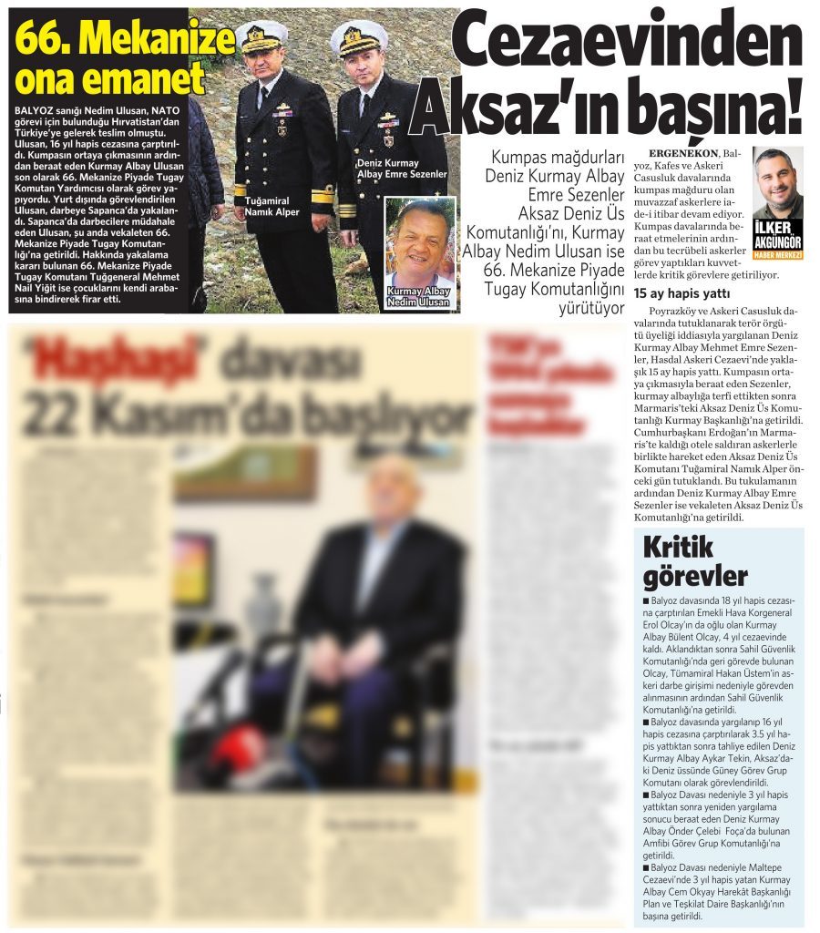 23 Temmuz 2016 Vatan Gazetesi 16. sayfa