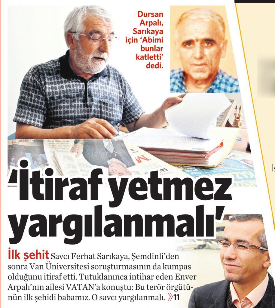 4 Ağustos 2016 Vatan Gazetesi 11. sayfa