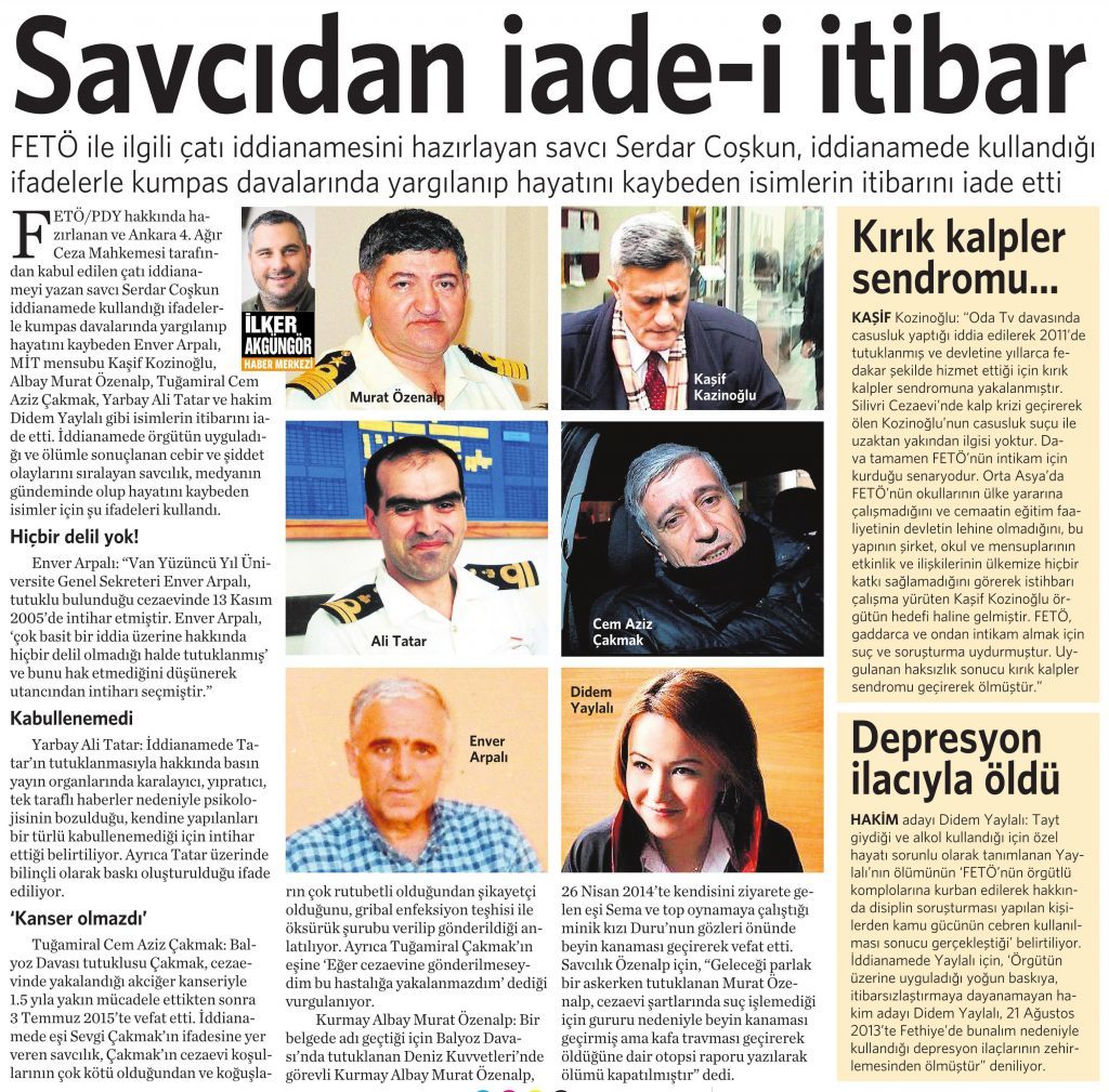 5 Ağustos 2016 Vatan Gazetesi 13. sayfa