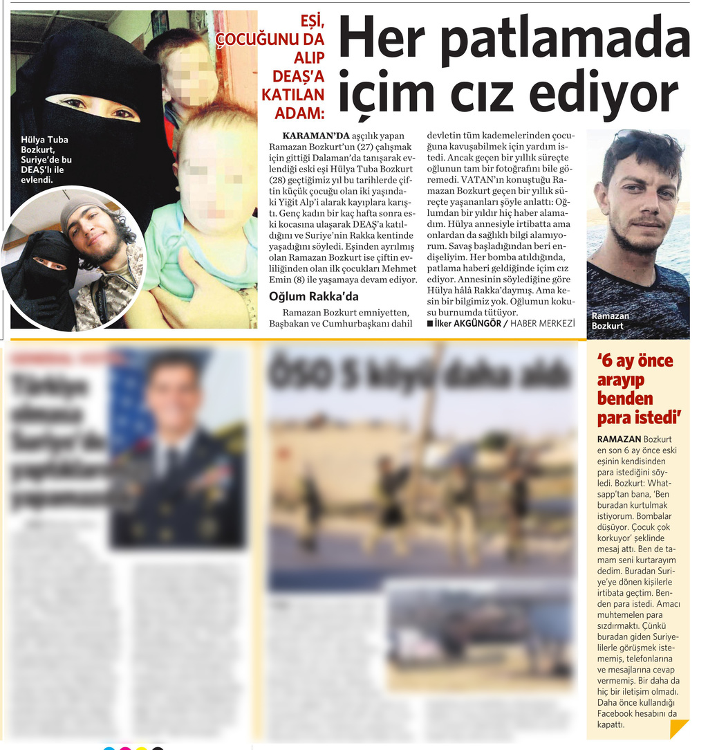 20 Ekim 2016 Vatan Gazetesi 10. sayfa