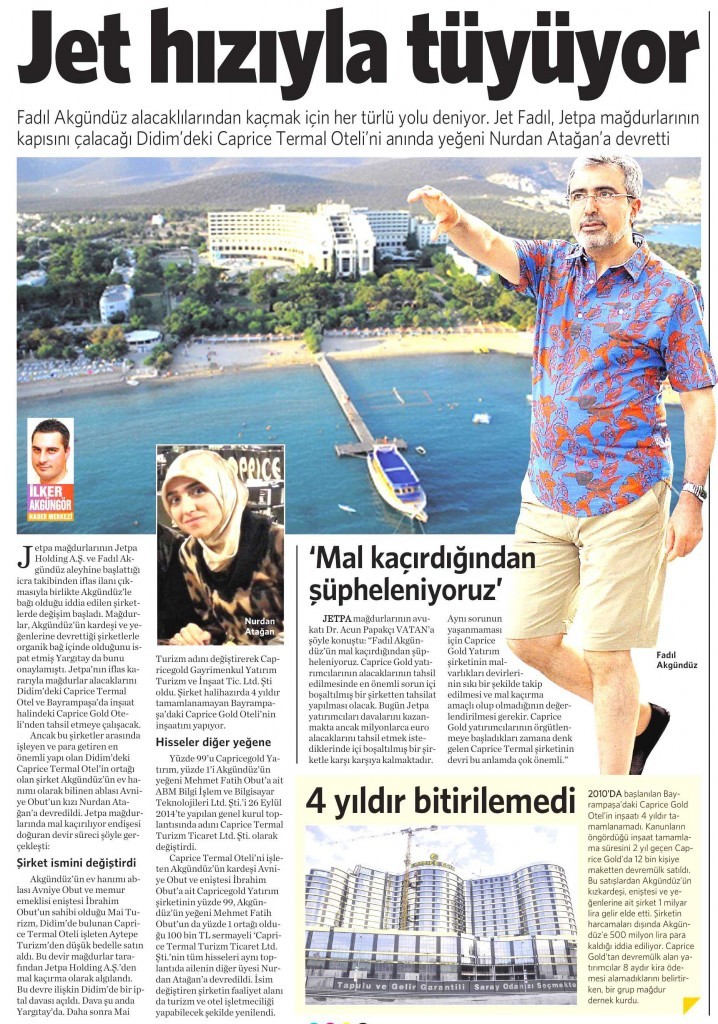 6 Aralık 2014 Vatan Gazetesi 7. sayfa