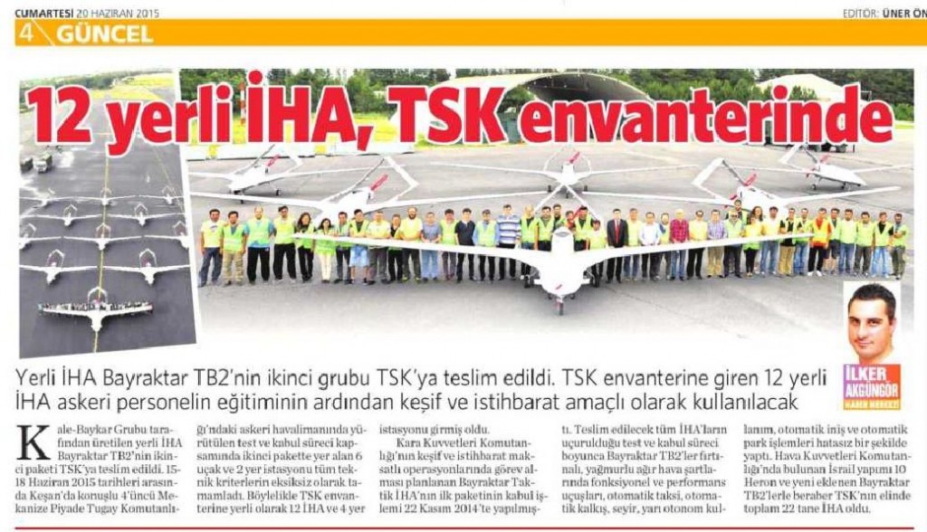20 Haziran 2015 Vatan Gazetesi 4. sayfa