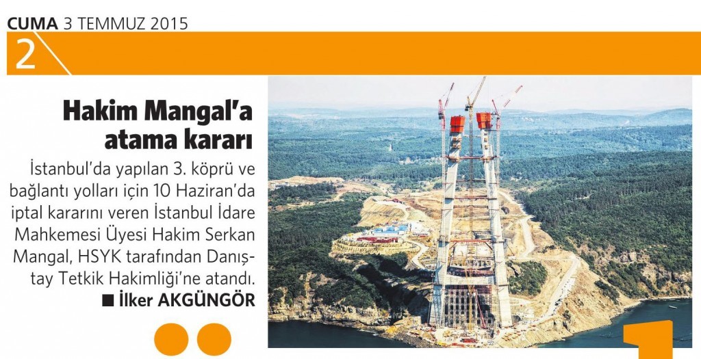 3 Temmuz 2015 Vatan Gazetesi 2. sayfa