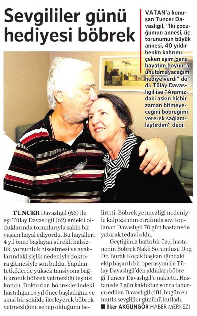 14 Şubat 2015 Vatan Gazetesi 4. sayfa