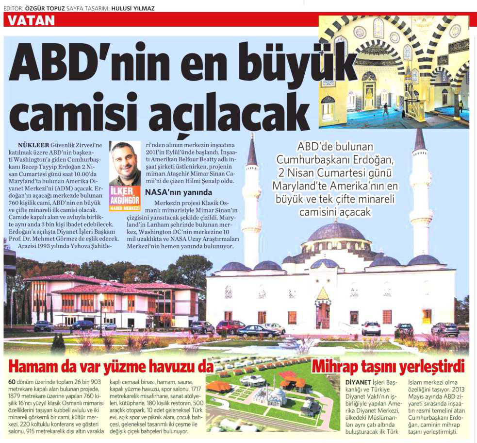 31 Mart 2016 Vatan Gazetesi 15. sayfa 