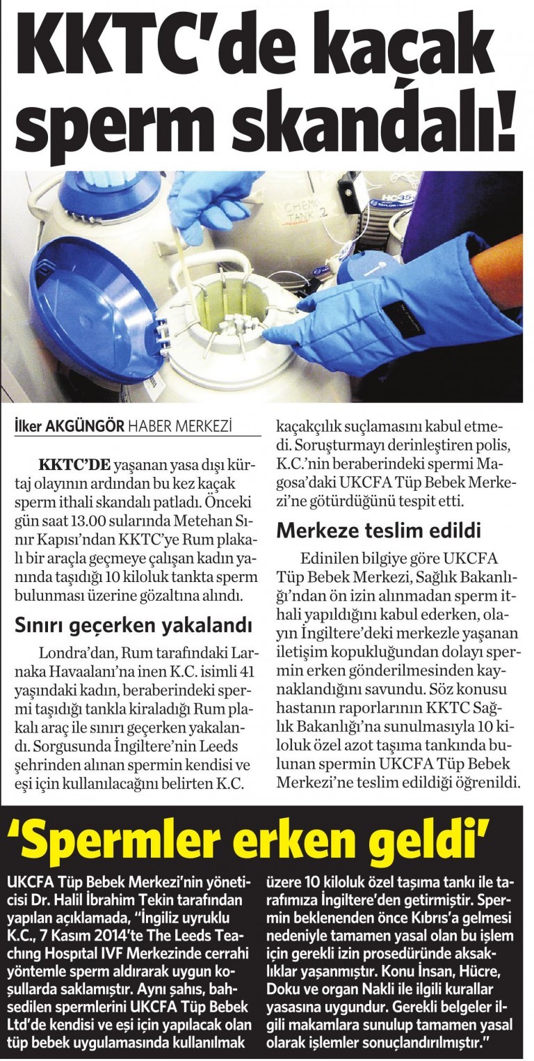 KKTC’de kürtajdan sonra kaçak sperm skandalı! İlker Akgüngör